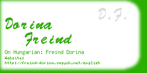 dorina freind business card